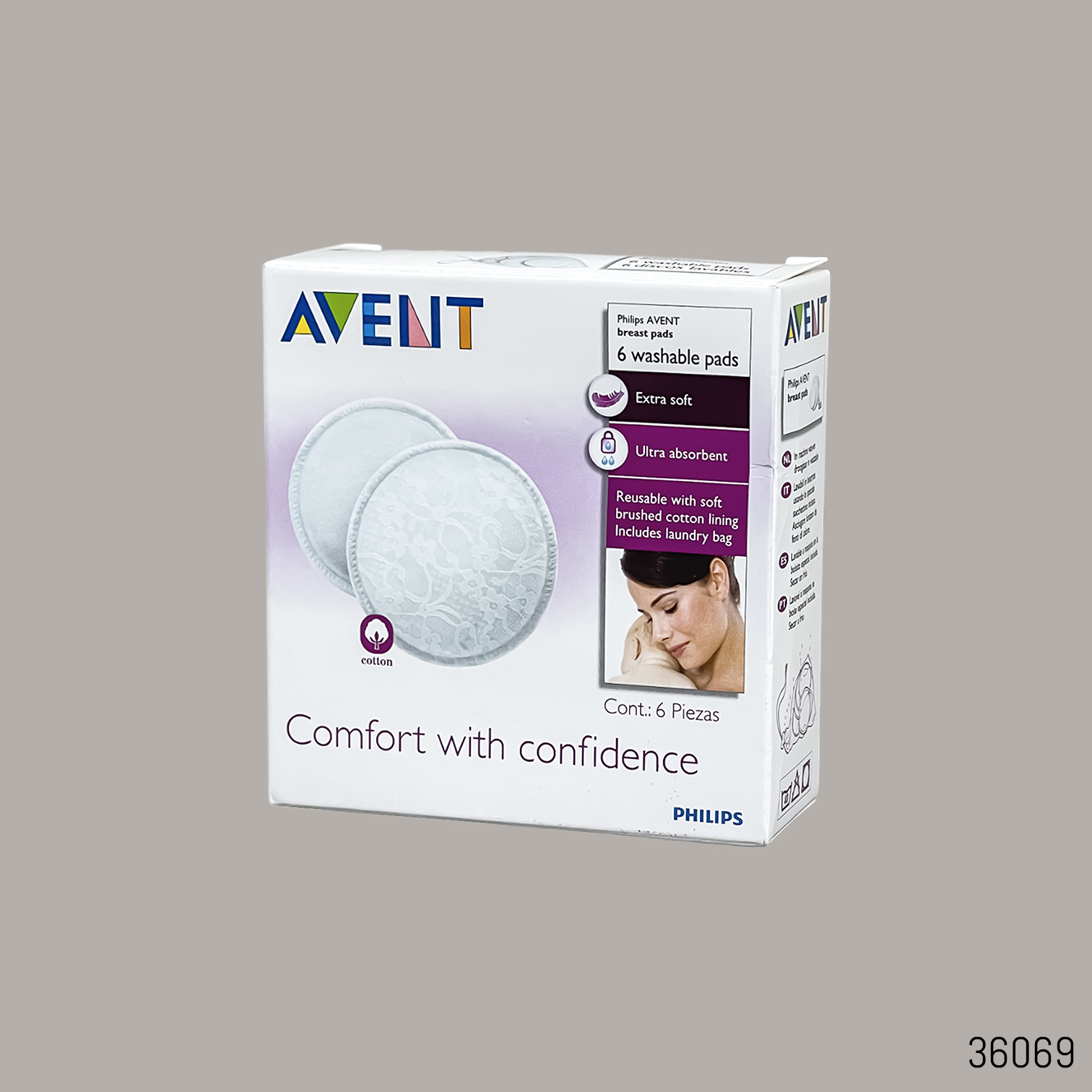 Avent Breast Pads, Washable - 6 pads